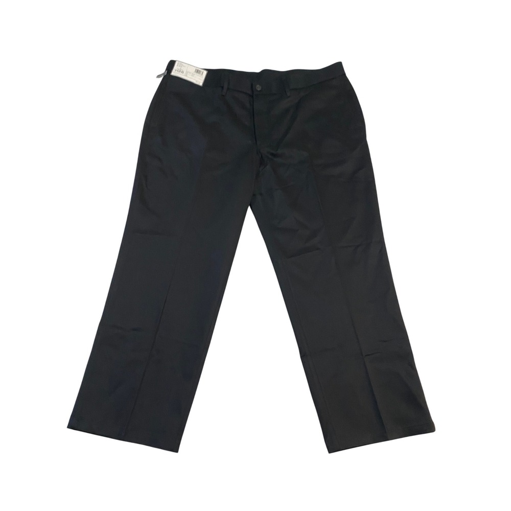 Haggar H26 Mens 42x29 Black No Iron Twill Premium Khaki Classic Fit Pants NWT